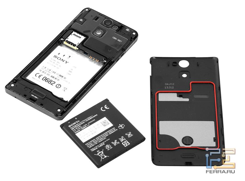 Защищенная от влаги и пыли задняя крышка Sony Xperia V