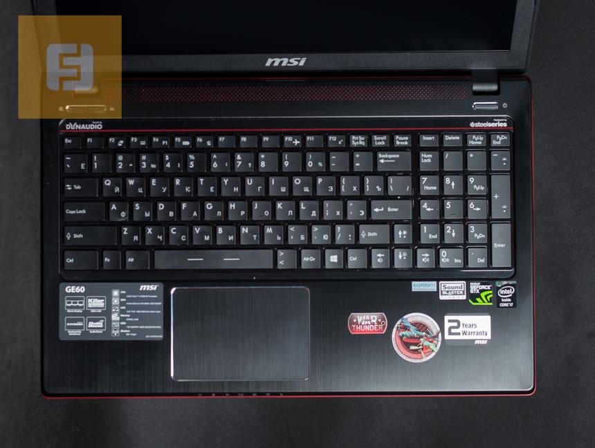 Рабочая поверхность MSI GE60 2PE-015RU