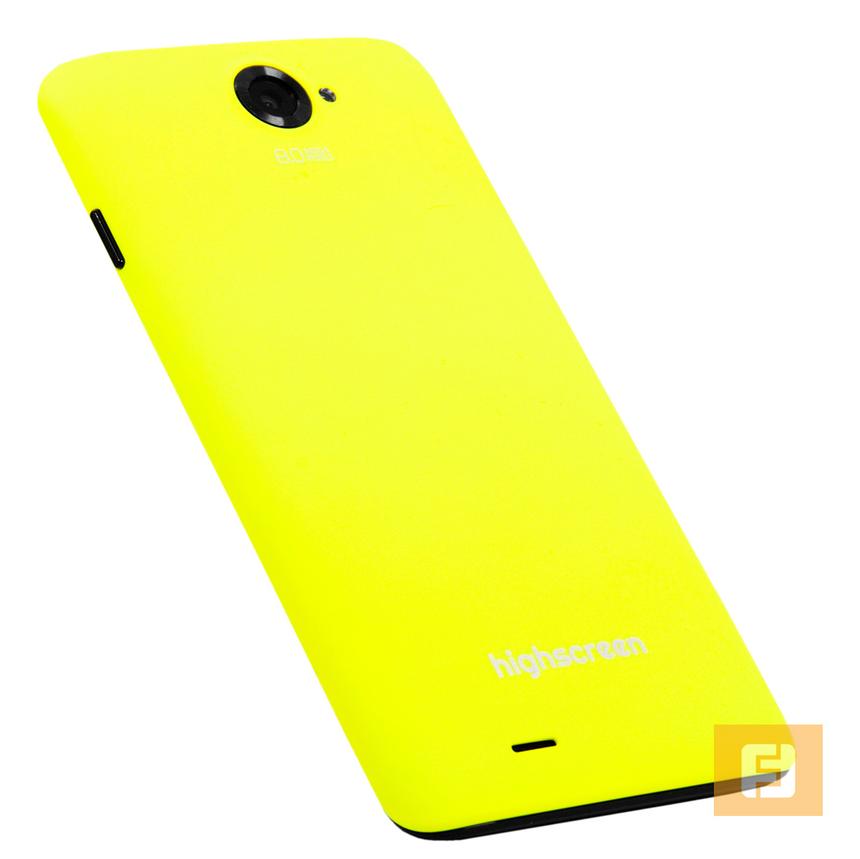 Highscreen Omega Prime XL с желтой панелькой