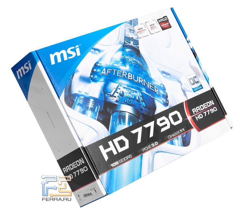 Коробка с видеокартой MSI Radeon HD 7790 OC