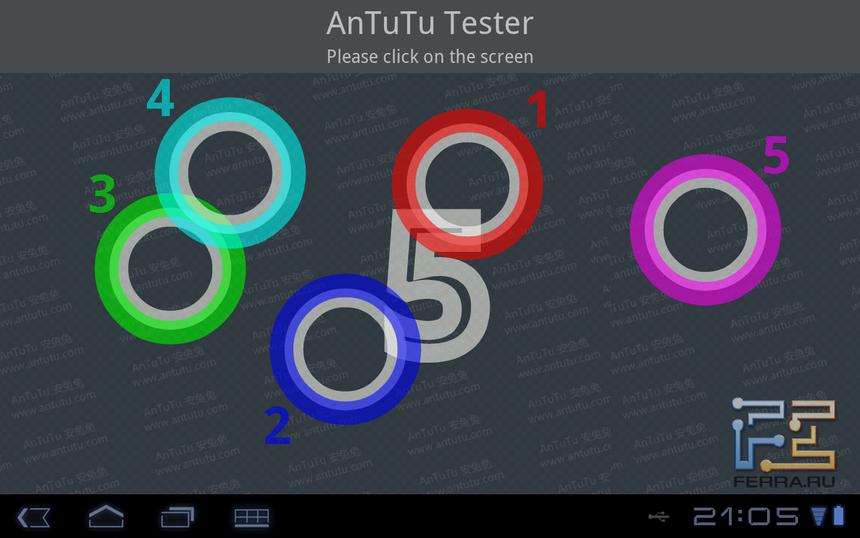 Результаты тестирования мультитача на Huawei MediaPad