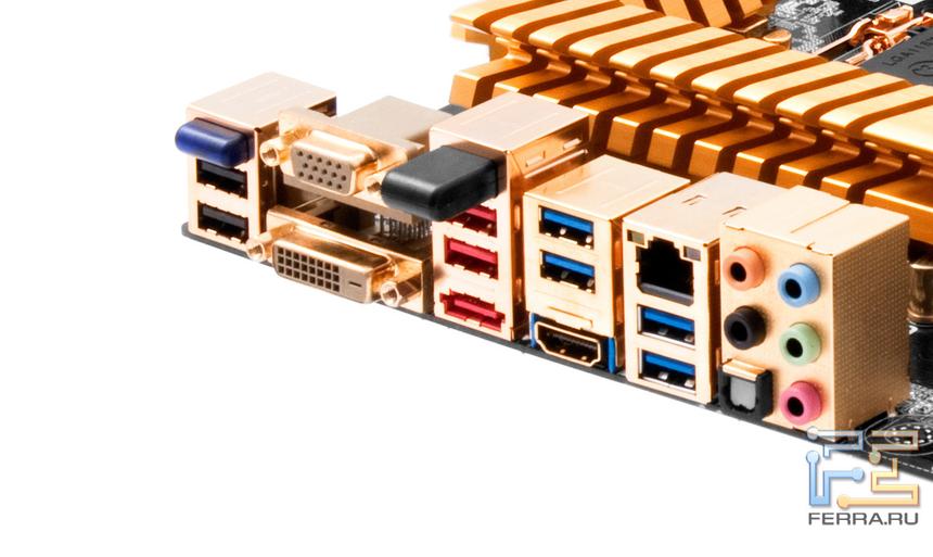 Задняя панель материнской платы ECS Z77H2-A2X