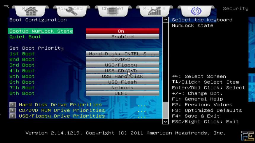 ECS Z77H2-A2X UEFI, меню Boot