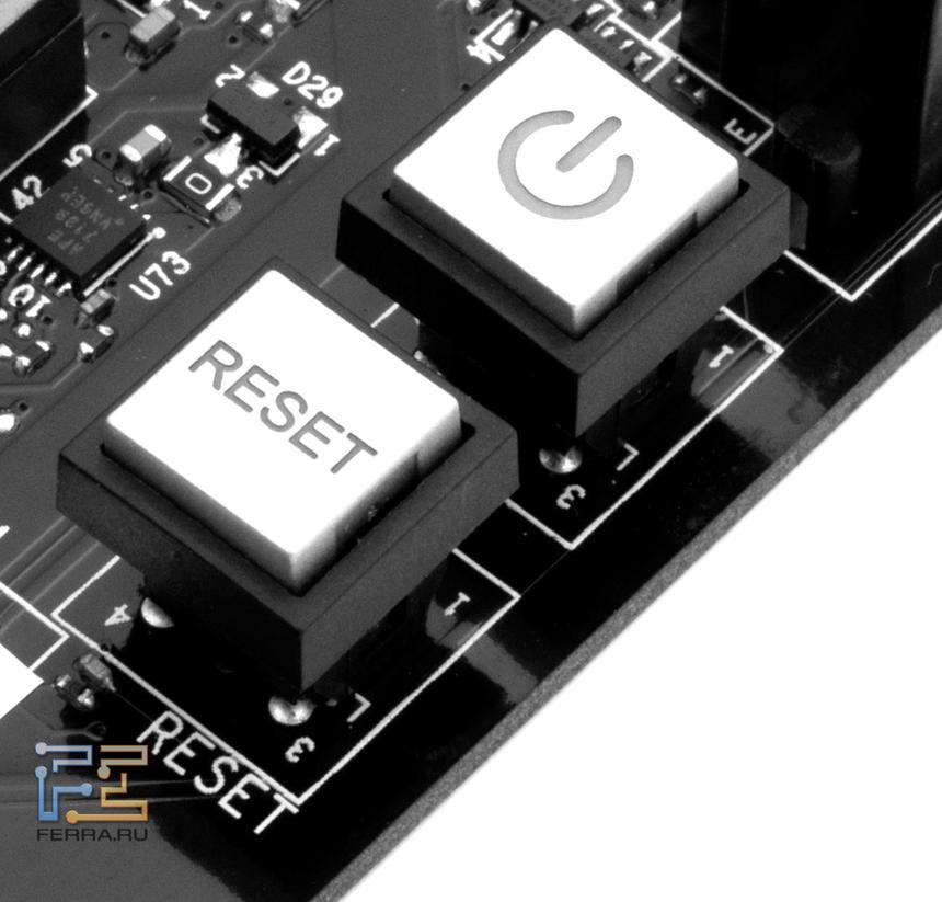 Кнопки включения платы