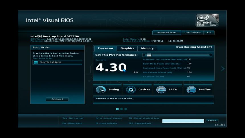 Заглавная страница BIOS