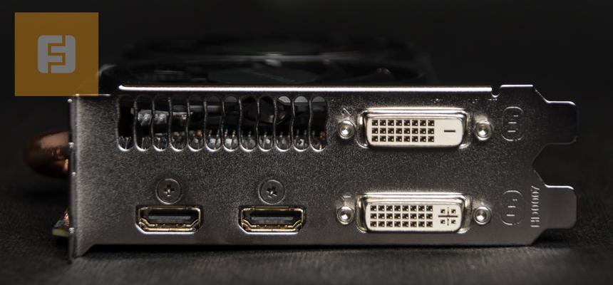 Панель с разъемами видеокарты Gigabyte GeForce GTX 750 Ti