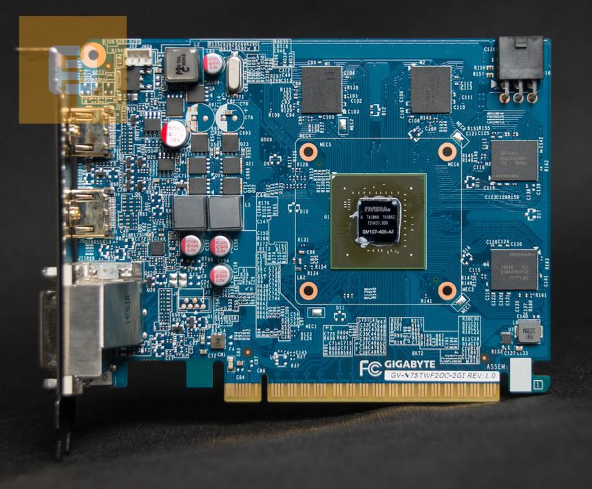 Печатная плата видеокарты Gigabyte GeForce GTX 750 Ti