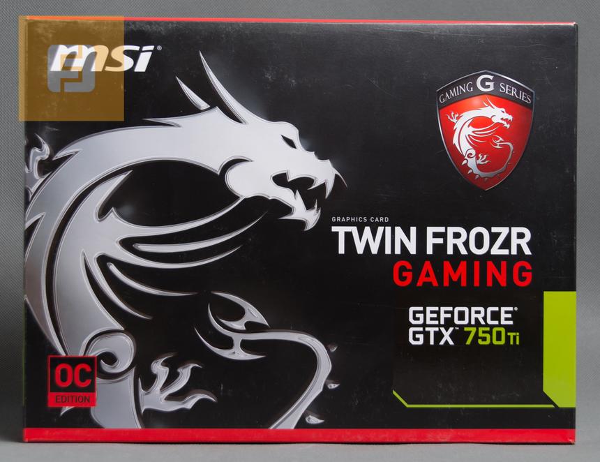 Упаковка видеокарты MSI GeForce GTX 750 Ti TWIN FROZR