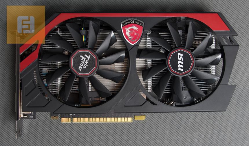 Лицевая сторона видеокарты MSI GeForce GTX 750 Ti TWIN FROZR