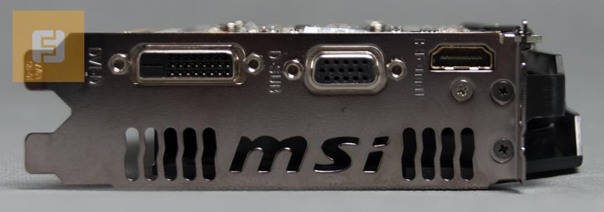 Панель с разъемами видеокарты Gigabyte GeForce GTX 750 Ti