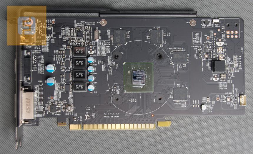 Печатная плата видеокарты MSI GeForce GTX 750 Ti TWIN FROZR