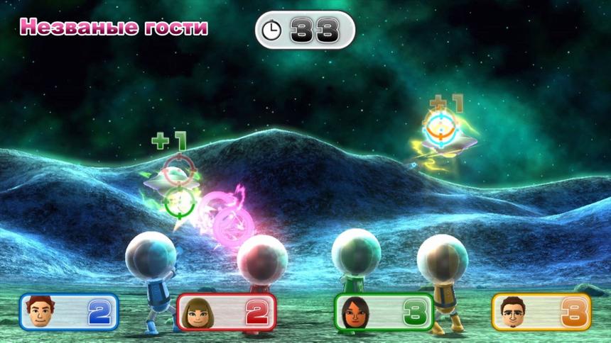 «Незваные гости» — отстрел летающих тарелок наподобие стрельбы по уткам из старинной игры Duck Hunt