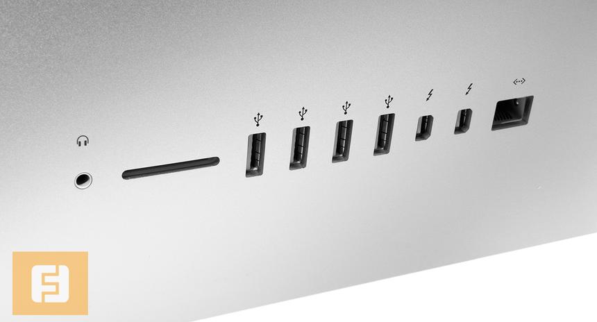 Разъемы на корпусе Apple iMac 27