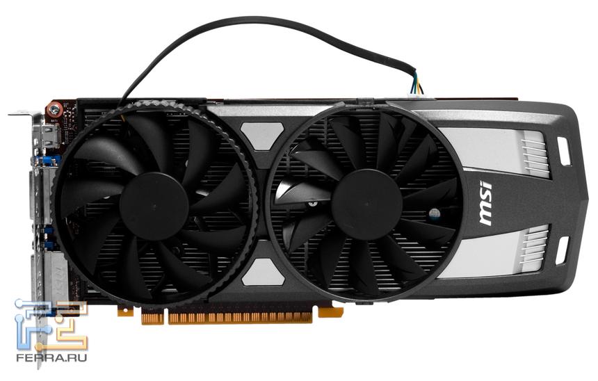 Видеокарта MSI GTX 650 Power Edition с установленным вторым вентилятором