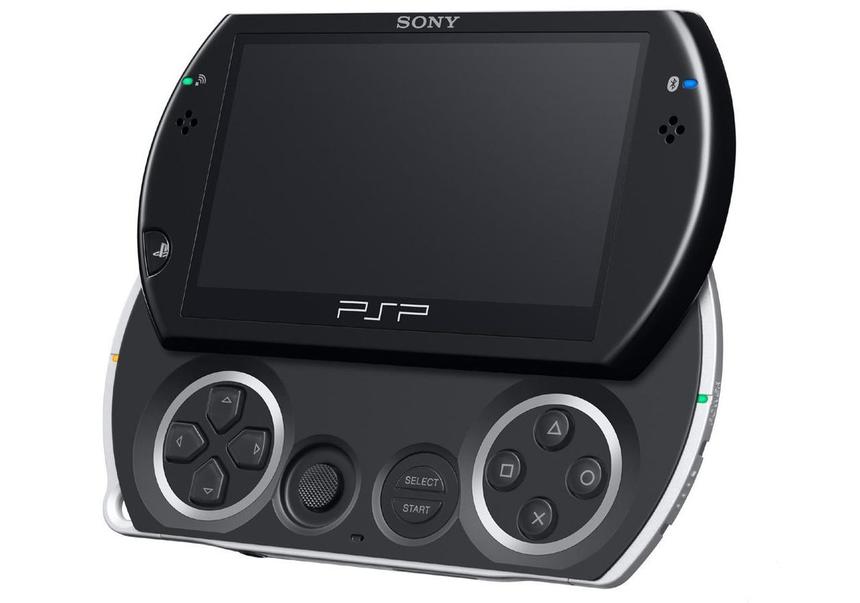 Модификация PSP под названием PSP Go, выполненная в форм-факторе слайдера. Провалилась из-за отсутствия встроенного проигрывателя UMD-дисков