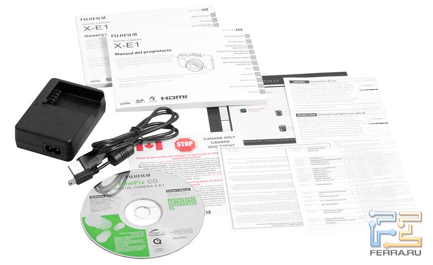 Комплект поставки Fujifilm X-E1