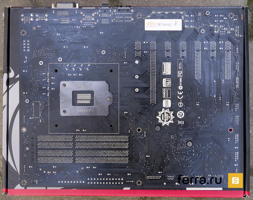 MSI Z97 GAMING 5, оборотная сторона