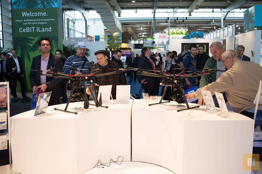 Стенд компании DJI на выставке CeBIT 2014