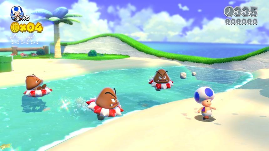 Безмятежный Тоад прогуливается по пляжу