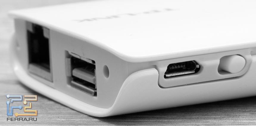 Все порты и кнопки TL-MR3040 на одном фото