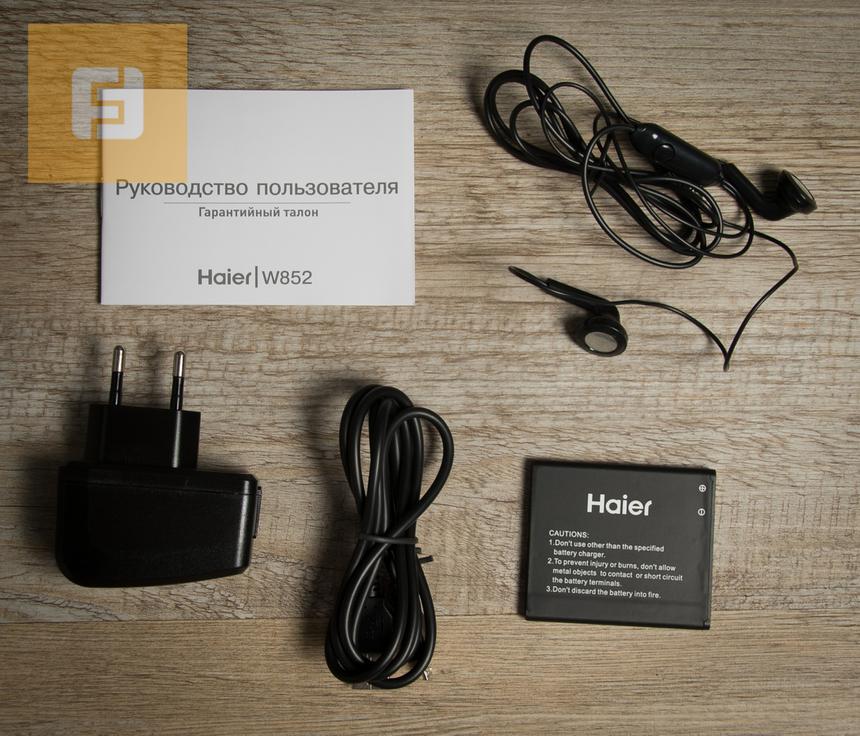 Комплект поставки смартфона Haier W852