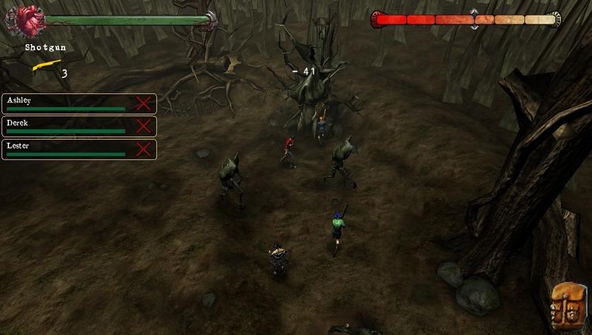 Коллективное избиение босса — Древесного монстра