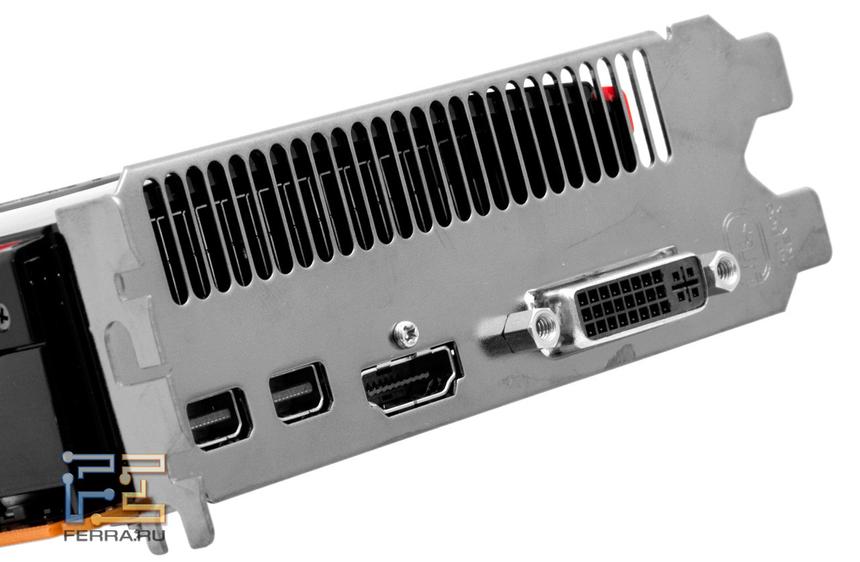 Видеовыходы видеокарты ASUS Radeon HD 7970