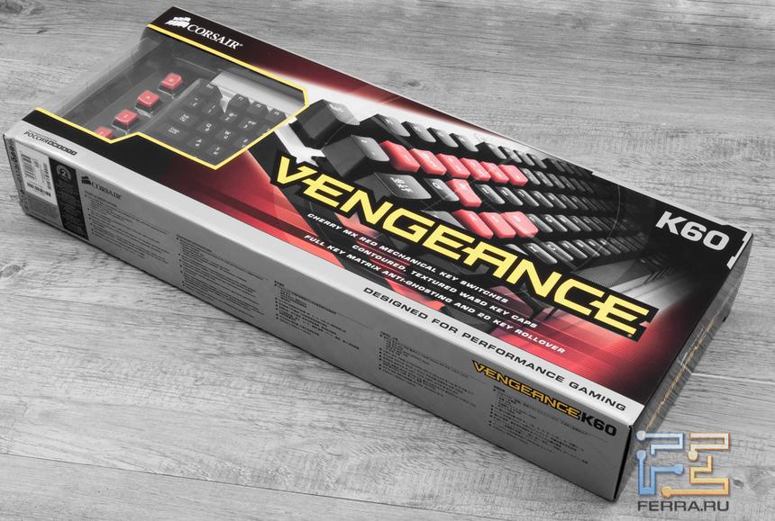 Упаковка клавиатуры Corsair Vengeance K60