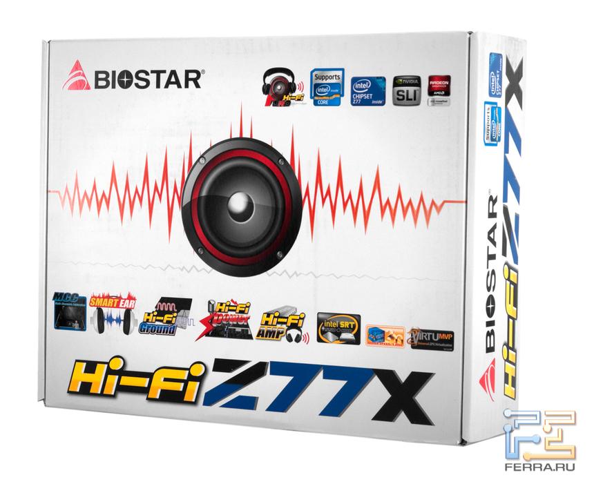 Упаковка материнской платы Biostar HI-FI Z77X