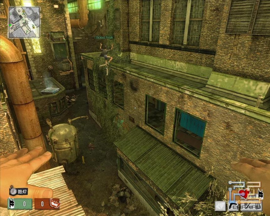 Девушка-бэтменша только что спаслась от клоуна прыжком на пружинах