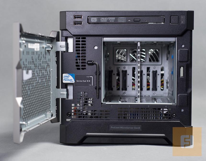 HP ProLiant MicroServer Gen8, передняя панель