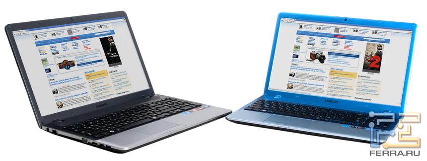Слева —Samsung NP355V5C-S09RU, а справа — NP350V5C-S05RU