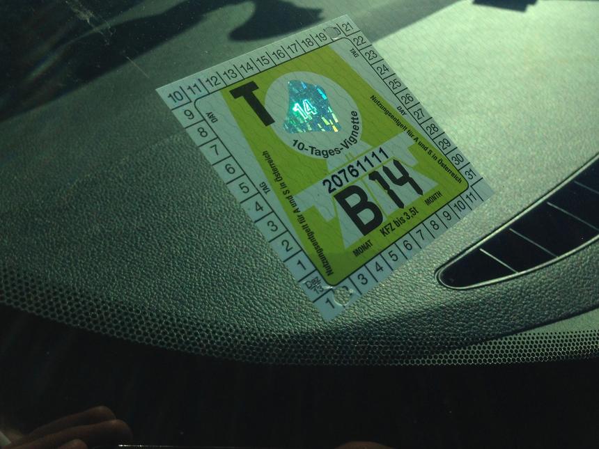 Наклейка для езды по Австрии