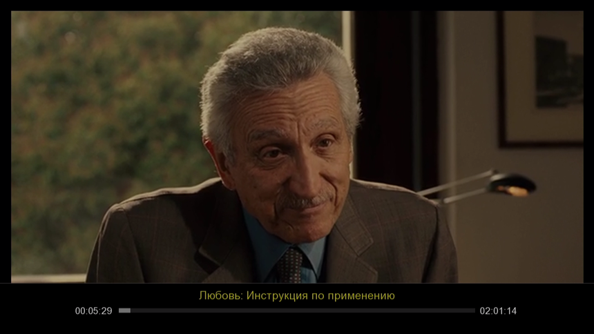 Интерфейс видеоплеера аскетичен – управление просмотром возложено на пульт ДУ