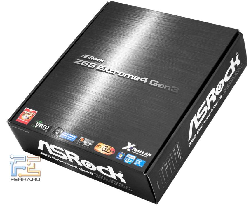 Лицевая сторона упаковки ASRock Z68 Extreme4 Gen3