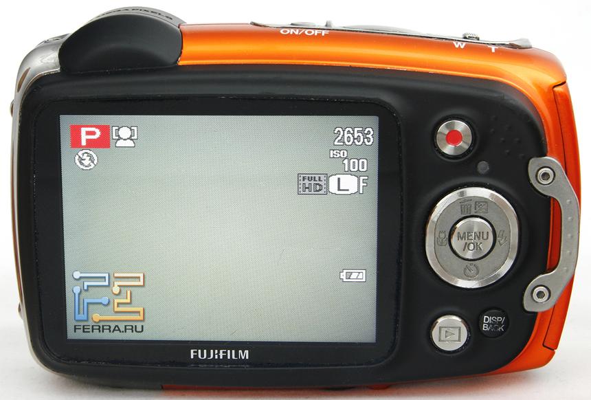 Тыльная сторона корпуса Fujifilm FinePix XP50
