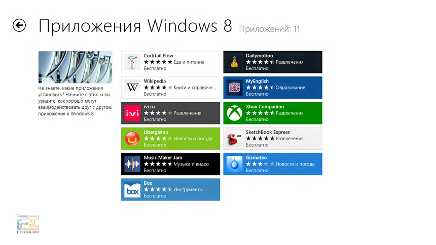Важные приложения для Windows 8