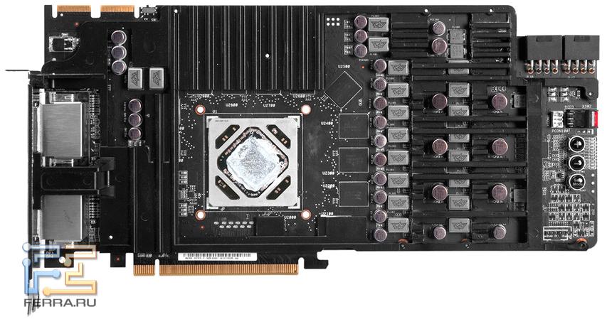 Видеокарта ASUS HD 7970 Matrix Platinum с частично демонтированной СО