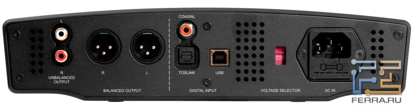 Задняя панель с разъемами