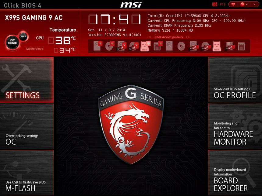 Главное меню Click BIOS 4