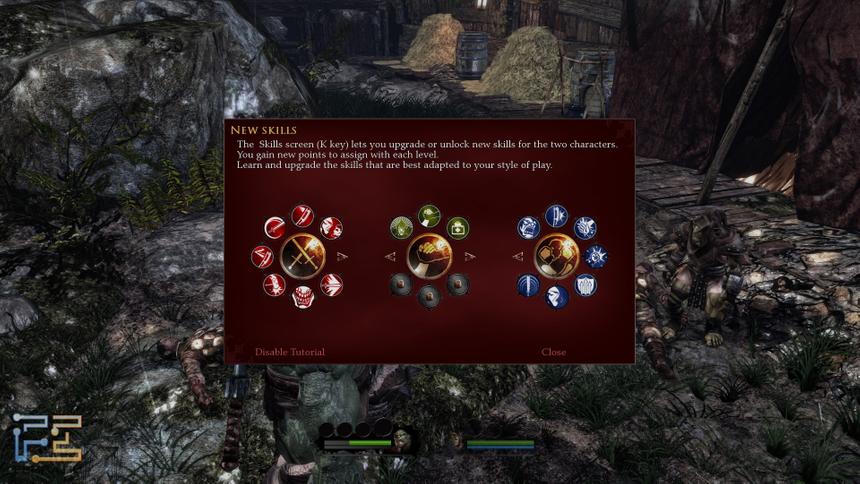 Умения в Of Orcs and Men делятся на три категории: нападение, защита и взаимопомощь