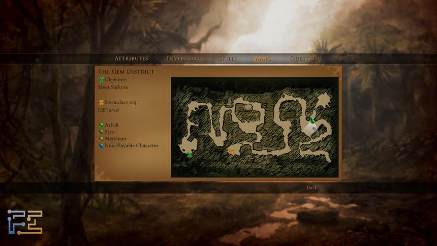 Типичная карта подземелья в Of Orcs and Men. «Помоги орку прийти к финишу первым…»