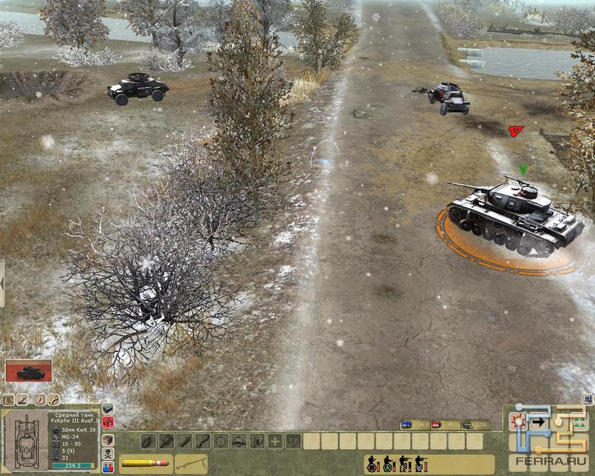 Любой юнит разрешается взять под прямой контроль, управляя с клавиатуры и наводясь мышкой