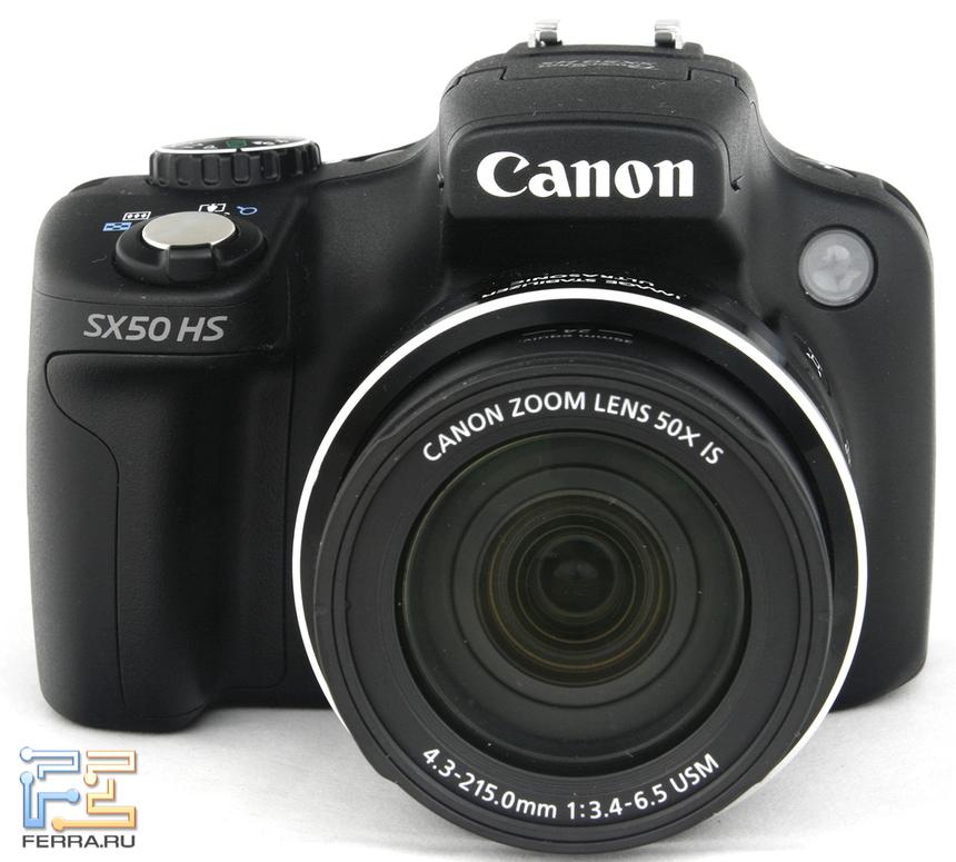 Еще один взгляд на лицевую сторону корпуса Canon PowerShot SX50 HS