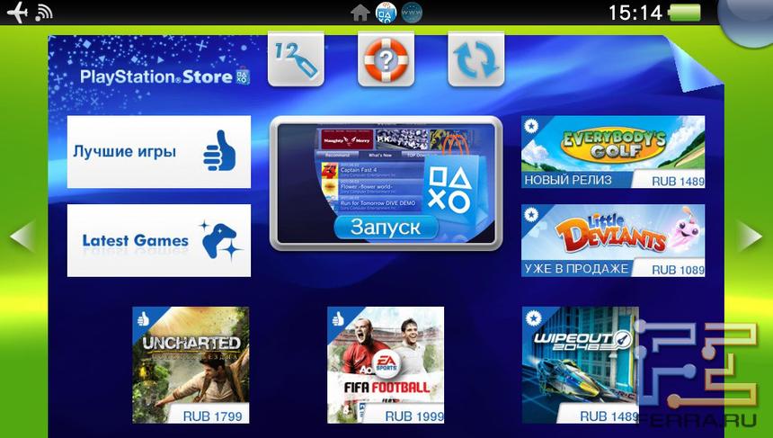 Live Area для PlayStation Store на PS Vita