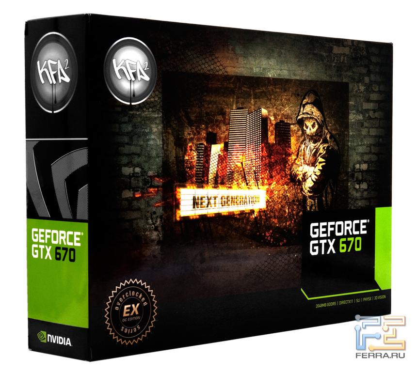 Упаковка видеокарты KFA2 GTX 670 EX OC