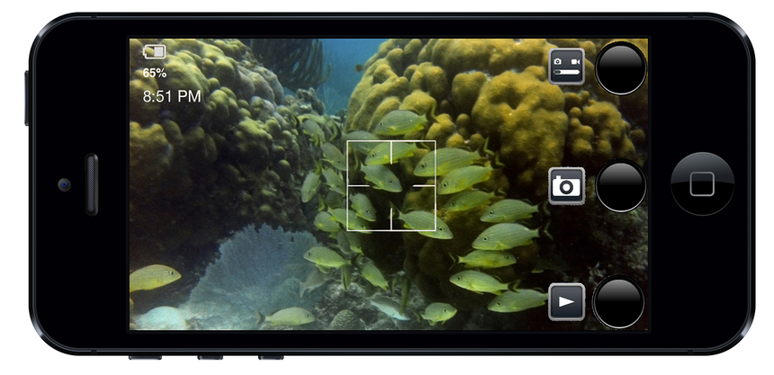 Интерфейс мобильного приложения для подводной съемки