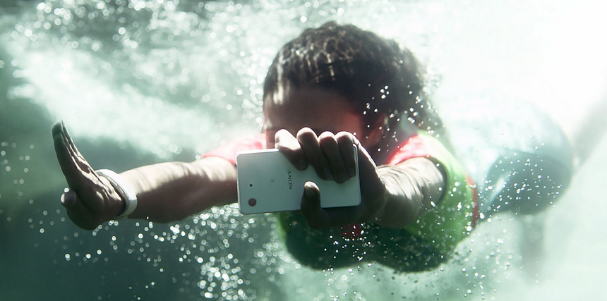 Sony Xperia Z3 под водой