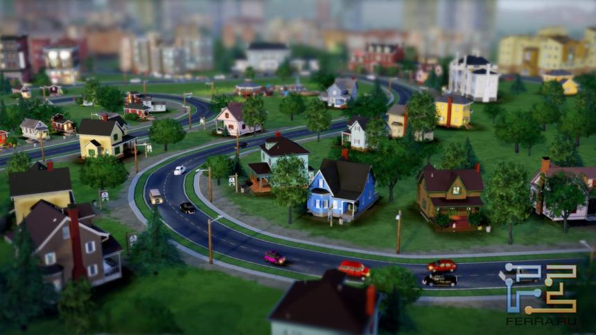 Красиво изогнутые дороги в идиллическом местечке