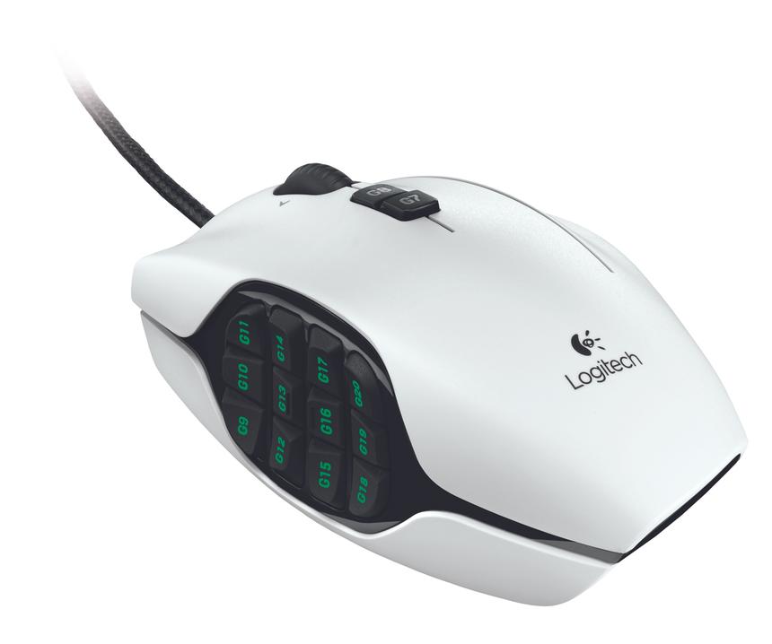 Белая версия Logitech G600 MMO Gaming Mouse